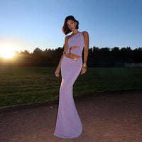 Trixie | Slim One-Shoulder Slit Dress