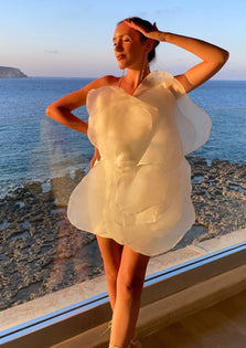 Bianca | Vestido Mini de Uma Alça com Estampa Floral