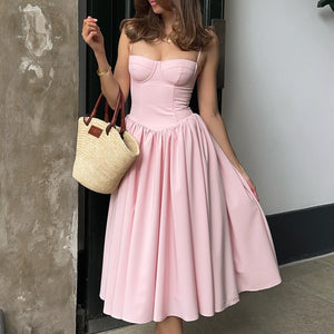 Ciara | Vestido Midi com Corpete