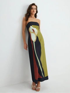 Harper | Schulterfreies Maxikleid