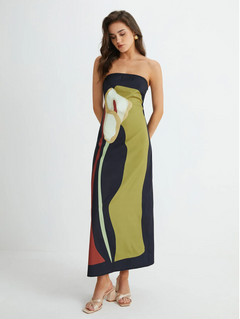 Harper | Schulterfreies Maxikleid