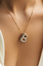 Savannah | Diamant-Bubble-Buchstaben-Halskette