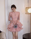 Vada | Vestido Curto Rosa Suave