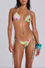 Alisson | Geblümtes Bikini-Set mit Perlen und Neckholder sowie Rock