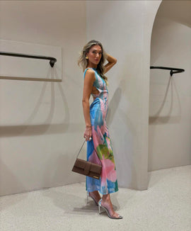 Nola | Pastellfarbenes Maxikleid