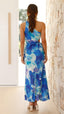 Madison | Geblümtes Plissiertes One-Shoulder-Maxikleid