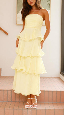 Kate | Vestido Longo com Babados em Camadas