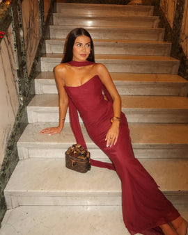 Aniyah | Vestido Largo Ajustado sin Tirantes