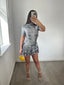 Djenna | Vestido Curto com Gola Alta