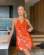 Karina | Halter Neck Sequin Backless Mini Dress