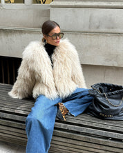 Dream | Long Sleeve Fur Coat
