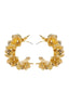 Hadley | Brincos em Forma de C com Design Floral